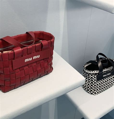 miu miu woven leather bag|miu handbags official website.